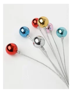 Coupon 🤩 Australian House & Garden Merry & Bright Plastic Disco Ball & Pine Spray PickSilver: 50 Cm 🌟 -The Christmas Shop Sales unnamed file 1006