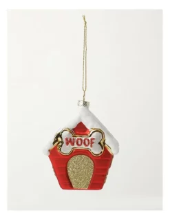 New 🛒 Myer Giftorium Merry & Bright Glass 🐕 Dog House OrnamentRed: 10cm 🥰 -The Christmas Shop Sales unnamed file 1008