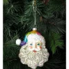 Best deal 🤩 Myer Giftorium Merry & Bright Glass Rainbow Santa Face OrnamentMulti: 12cm 💯