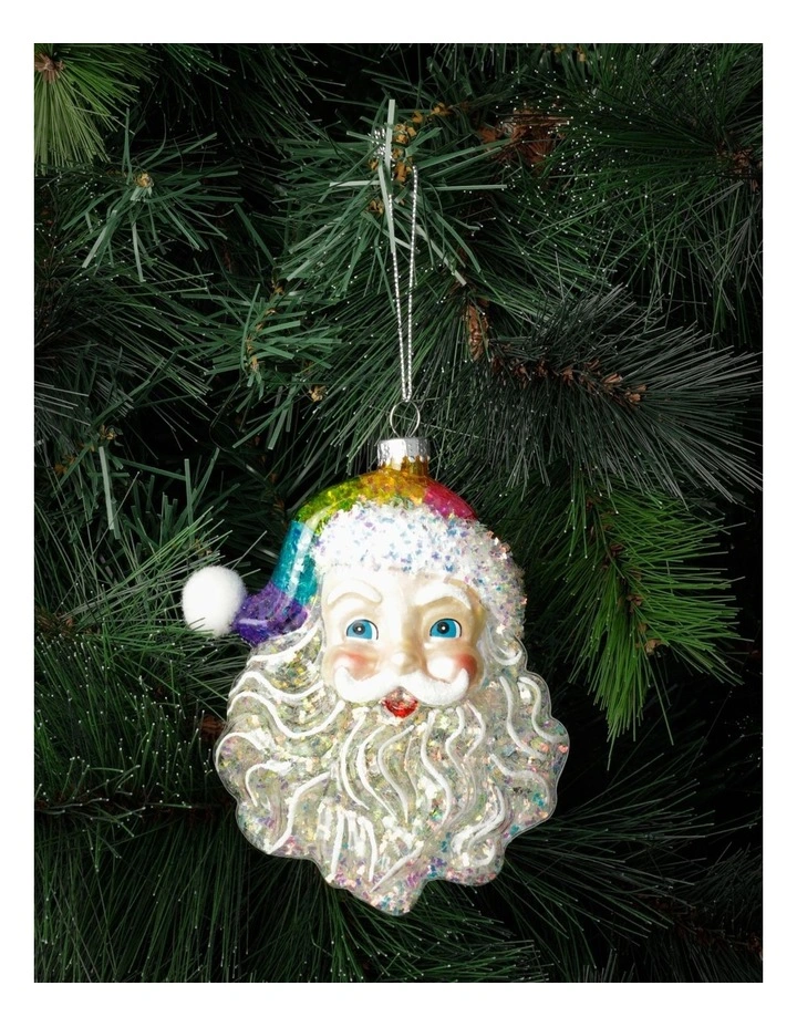 Best deal π€© Myer Giftorium Merry & Bright Glass Rainbow Santa Face OrnamentMulti: 12cm π― 3 Best deal π€© Myer Giftorium Merry & Bright Glass Rainbow Santa Face OrnamentMulti: 12cm π―