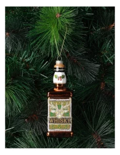 Flash Sale ✔️ Myer Giftorium Heirloom Glass Whisky Bottle OrnamentBrown: 13cm 😍