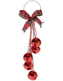Deals 👏 Myer Giftorium Heirloom Red Bell Cluster With Tartan Bow Door Hanger ⭐