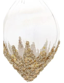 Discount ✨ Myer Giftorium Luxe Dripping Sequin & Bead Teardrop Hanging Ornament 🔔 -The Christmas Shop Sales unnamed file 1053
