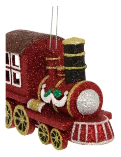 Promo 😀 Myer Giftorium Heirloom Glitter Red Train Ornament ❤️ -The Christmas Shop Sales unnamed file 1062