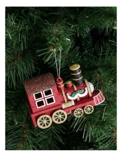 Promo 😀 Myer Giftorium Heirloom Glitter Red Train Ornament ❤️ -The Christmas Shop Sales unnamed file 1063