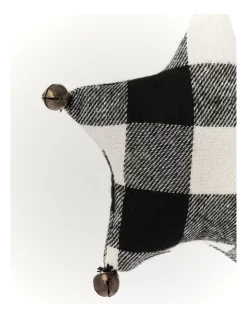 Discount 😍 Myer Giftorium Modern Holiday 10cm Fabric Plush Star Ornament In Black/White 👍 -The Christmas Shop Sales unnamed file 1071