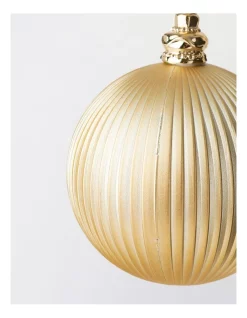 New ⌛ Myer Giftorium Heirloom Plastic Ribbed Bauble In Gold 🤩 -The Christmas Shop Sales unnamed file 1087