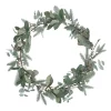 Hot Sale ⭐ Australian House & Garden Eucalyptus White Berries And Silver Plastic Pinecones Leave Garland ⌛