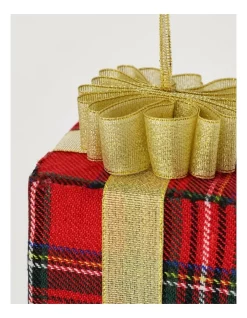 Brand new 😉 Myer Giftorium Heirloom Fabric Tartan Gift Box With Bow Ornament In Red 🔥 -The Christmas Shop Sales unnamed file 1090