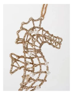 Coupon ✔️ Myer Giftorium Luxe Glittered Wire & Pearl Seahorse Ornament In Champagne 👍 -The Christmas Shop Sales unnamed file 1102