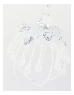 Promo 🎉 Myer Giftorium Luxe Jewelled Wire Bauble In White 🎉 -The Christmas Shop Sales unnamed file 1132