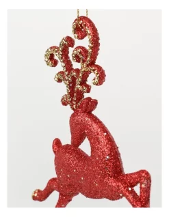 Coupon 💯 Myer Giftorium Heirloom Glittered Prancing Reindeer Ornament 12cm In Red ⭐ -The Christmas Shop Sales unnamed file 1150