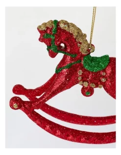 Deals ⌛ Myer Giftorium Heirloom Glittered Rocking Horse Ornament 10cm In Red 🌟 -The Christmas Shop Sales unnamed file 1153