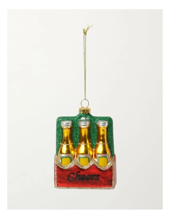 New π Myer Giftorium Merry & Bright Glass Case Of Beer Ornament: Multi: 11cm π 4 New π Myer Giftorium Merry & Bright Glass Case Of Beer Ornament: Multi: 11cm π - Image 2