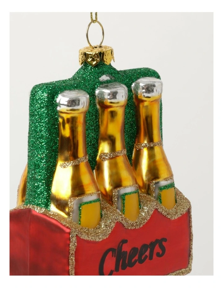 New π Myer Giftorium Merry & Bright Glass Case Of Beer Ornament: Multi: 11cm π 5 New π Myer Giftorium Merry & Bright Glass Case Of Beer Ornament: Multi: 11cm π - Image 3