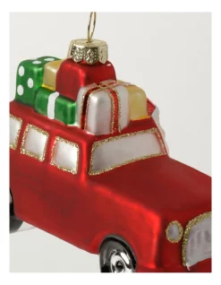 Discount 🎁 Myer Giftorium Merry & Bright Glass Santa On Car OrnamentRed: 11cm 🌟 -The Christmas Shop Sales unnamed file 1159