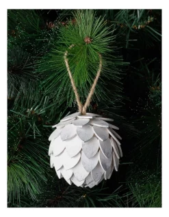 Cheapest 😍 Australian House & Garden Eucalyptus Plywood Pinecone OrnamentWhite: 9cm 😍