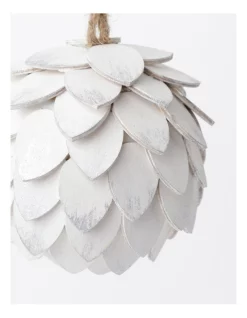 Cheapest 😍 Australian House & Garden Eucalyptus Plywood Pinecone OrnamentWhite: 9cm 😍 -The Christmas Shop Sales unnamed file 1168