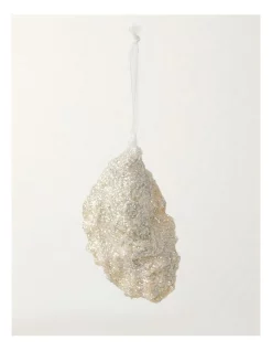Coupon 💯 Myer Giftorium Luxe Glittered Oyster Shell W/ Pearl OrnamentWhite: 10cm 🛒 -The Christmas Shop Sales unnamed file 1171