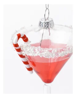 Flash Sale 😍 Myer Giftorium Merry & Bright Glass Cosmopolitan Cocktail OrnamentRed: 12cm ⌛ -The Christmas Shop Sales unnamed file 1175
