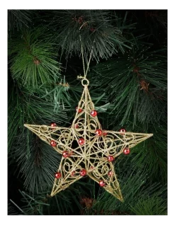 Cheapest 🌟 Myer Giftorium 10 Cm Heirloom Metal Wire & Beads Star Hanging Ornament 👏 -The Christmas Shop Sales unnamed file 1187