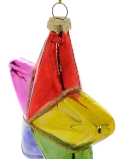 Buy 😀 Myer Giftorium Merry & Bright Rainbow Glass Star Hanging Ornament 🔔 -The Christmas Shop Sales unnamed file 1205