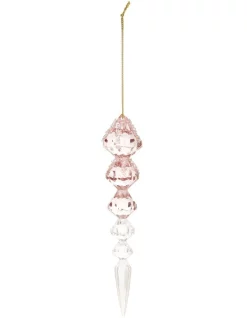 Best Pirce 😉 Myer Giftorium Luxe Acrylic Icicle Ornament Blush Pink 🎉
