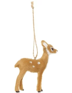 Buy 🥰 Australian House & Garden Eucalyptus Brown Faux-Fur Deer Ornament Doe 😀