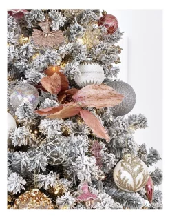 Flash Sale ✔️ Myer Giftorium Luxe Glass Rounded Grid W/ Pearls BaubleWhite: 8cm ❤️ -The Christmas Shop Sales unnamed file 1259