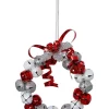Outlet 😀 Myer Giftorium Heirloom Red, White And Silver Metal Bell Wreath 😉 -The Christmas Shop Sales unnamed file 1266