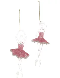 Hot Sale 🛒 Myer Giftorium Luxe Pink Plastic Glitter Ballerina Wearing Glitter Pink Tutu Assorted 🔥