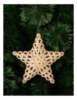 Deals 👏 Myer Giftorium Modern Holiday Rattan Star Ornament 14 Cm In Natural 🎉