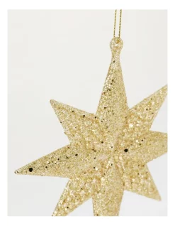 Buy ✨ Myer Giftorium Heirloom Plastic 8-Pointed Star Hanging Ornament 16cm In Gold 💯 -The Christmas Shop Sales unnamed file 1278