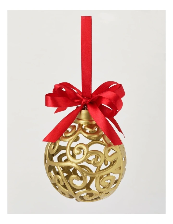 Cheapest π Myer Giftorium Heirloom Plastic Ornate Swirl Bauble With Bow In Gold π₯° 4 Cheapest π Myer Giftorium Heirloom Plastic Ornate Swirl Bauble With Bow In Gold π₯° - Image 2