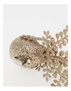 Wholesale ⌛ Myer Giftorium Luxe Glittered Fern Tail Bird Clip In Champagne 🎉 -The Christmas Shop Sales unnamed file 1285