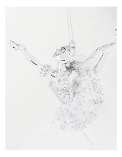 Hot Sale 🛒 Myer Giftorium Luxe Metallic Ballerina With Lace Tutu In Silver 🔥 -The Christmas Shop Sales unnamed file 1294