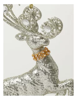New 😉 Myer Giftorium Luxe Plastic Leaping Reindeer OrnamentSilver: 17cm ❤️ -The Christmas Shop Sales unnamed file 1304