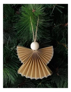 Deals ❤️ Australian House & Garden Eucalyptus Paper Angel OrnamentBrown: 10cm ⌛
