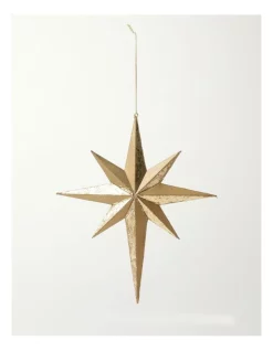 Coupon 👍 Myer Giftorium Heirloom Paper Star Ornament 11cm In Gold 👍 -The Christmas Shop Sales unnamed file 1321