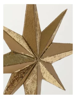 Coupon 👍 Myer Giftorium Heirloom Paper Star Ornament 11cm In Gold 👍 -The Christmas Shop Sales unnamed file 1322