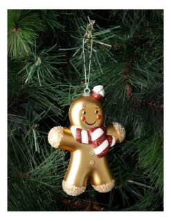Hot Sale 🧨 Myer Giftorium Merry & Bright Plastic Gingerbread Man OrnamentBrown: 12cm ❤️