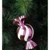 Budget 😀 Myer Giftorium Merry & Bright Plastic 🍬 Candy OrnamentPink: 12cm 🌟