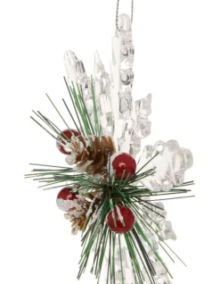 Flash Sale 👏 Myer Giftorium Hanging Heirloom Pine With Acrylic Snowflake 👍 -The Christmas Shop Sales unnamed file 1345