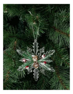 Flash Sale 👏 Myer Giftorium Hanging Heirloom Pine With Acrylic Snowflake 👍 -The Christmas Shop Sales unnamed file 1346