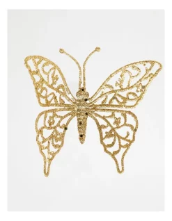 Coupon 🛒 Myer Giftorium Luxe Glitter Lacey Butterfly Clip In Champagne 😍 -The Christmas Shop Sales unnamed file 1358