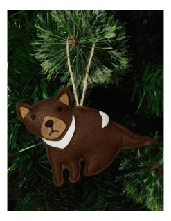Budget 🌟 Australian House & Garden Eucalyptus Fabric Plush Tasmanian Devil Ornament 9cm In Brown ✨