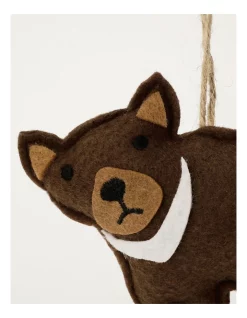 Budget 🌟 Australian House & Garden Eucalyptus Fabric Plush Tasmanian Devil Ornament 9cm In Brown ✨ -The Christmas Shop Sales unnamed file 1362