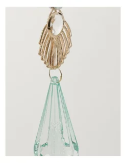 Buy ⭐ Myer Giftorium Luxe Acrylic & Metal Jewel Drop OrnamentMint/Gold: 16cm 🥰 -The Christmas Shop Sales unnamed file 1395