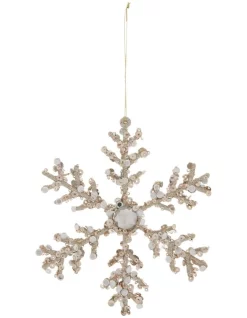 Top 10 ⭐ Myer Giftorium Luxe Champagne Beaded Snowflake Hanging Ornament ⭐