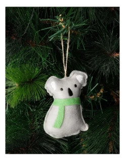 Cheap ✨ Australian House & Garden Eucalyptus Grey Stitched Fabric Koala Hanging Ornament 💯